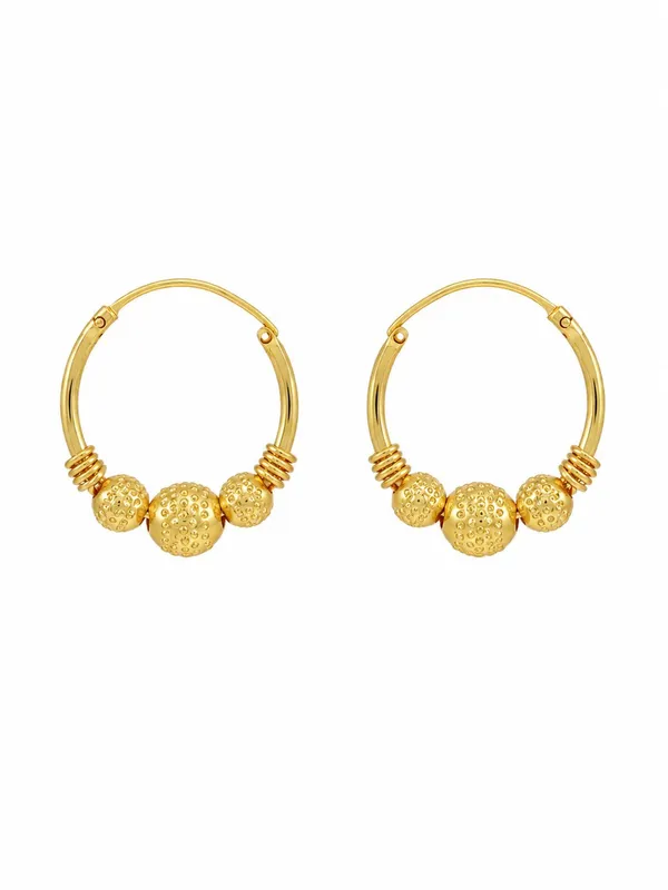 One_Gram_Gold_Plated_Bali_Hoop_Earrings_with_Textured_Bead_Design