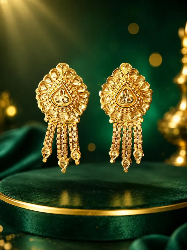 One_Gram_Gold_Plated_Floral_Drop_Earrings_–_Intricate_Traditional_Design_with_Elegant_Chain_Tassels