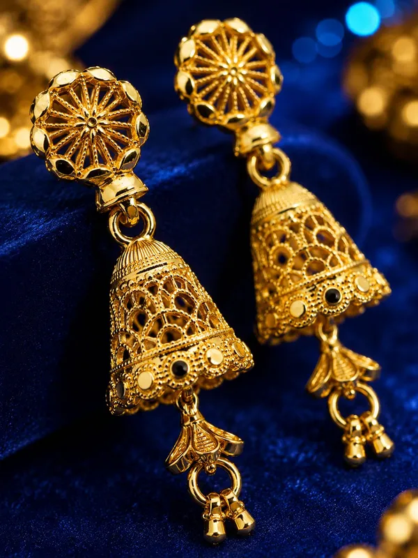 One_Gram_Gold_Plated_Floral_Filigree_Jhumka_Earrings