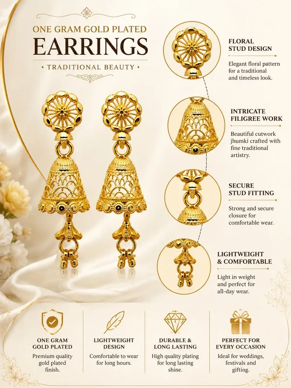 One_Gram_Gold_Plated_Floral_Filigree_Jhumka_Earrings