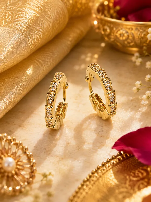 One_Gram_Gold_Plated_Stone_Studded_Hoop_Earrings