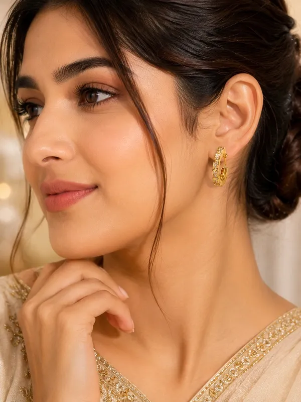 One_Gram_Gold_Plated_Stone_Studded_Hoop_Earrings