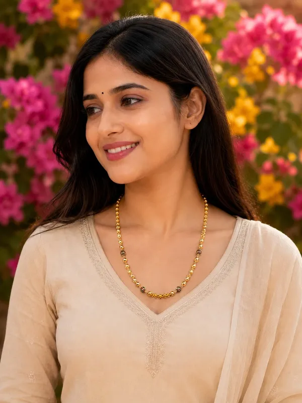 One_Gram_Gold_Plated_Traditional_Beaded_Chain_–_22_Inch