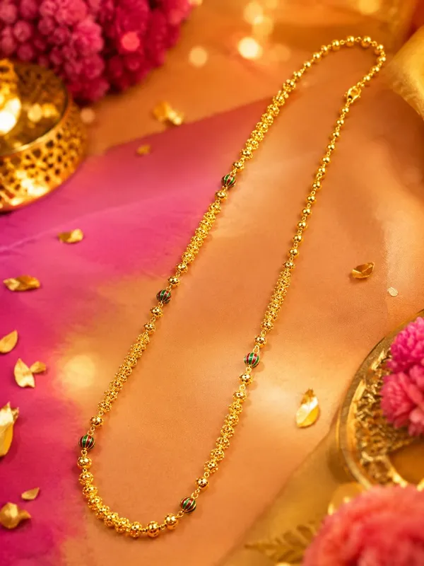 One_Gram_Gold_Plated_Traditional_Beaded_Chain_–_22_Inch