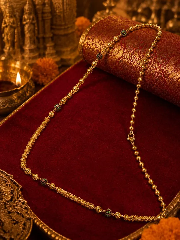 One_Gram_Gold_Plated_Traditional_Beaded_Chain_–_22_Inch