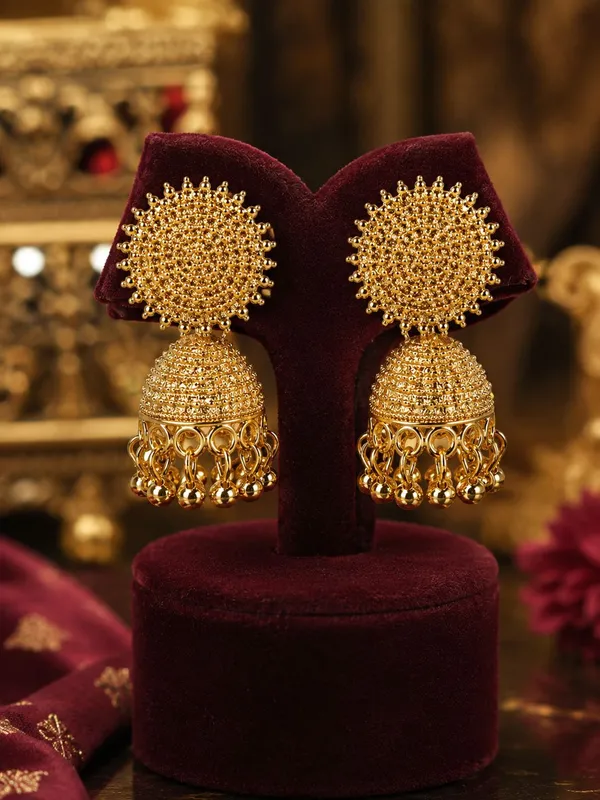 One_Gram_Gold_Plated_Traditional_Dome_Jhumki_Earrings