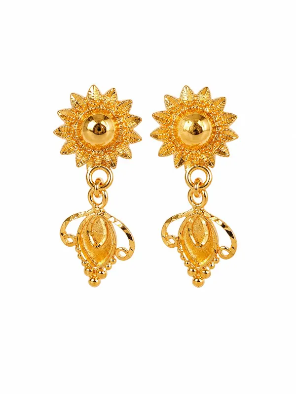 One_Gram_Gold_Plated_Traditional_Floral_Drop_Earrings