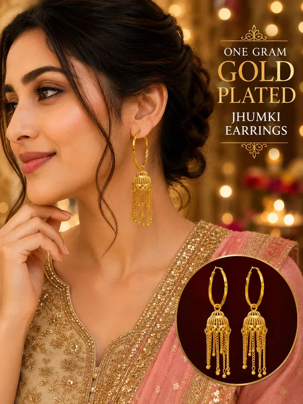 One_Gram_Gold_Plated_Traditional_Jhumki_Earrings_with_Chain_Tassels__Attractive_Product_Name