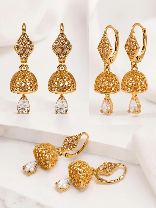 One_Gram_Gold_Plated_Traditional_Jhumki_Earrings_with_Crystal_Drop