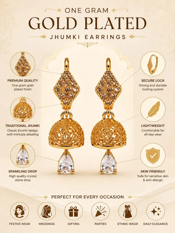 One_Gram_Gold_Plated_Traditional_Jhumki_Earrings_with_Crystal_Drop