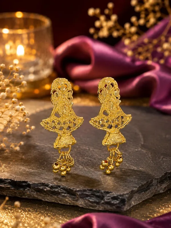 One_Gram_Gold_Plated_Traditional__Drop_Earrings
