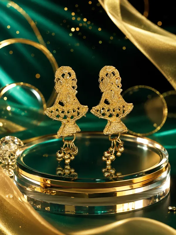 One_Gram_Gold_Plated_Traditional__Drop_Earrings
