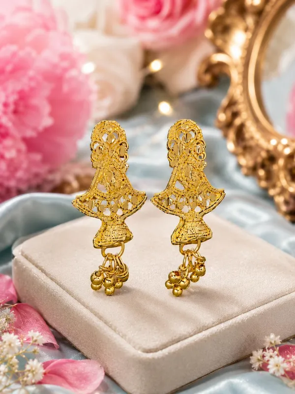 One_Gram_Gold_Plated_Traditional__Drop_Earrings