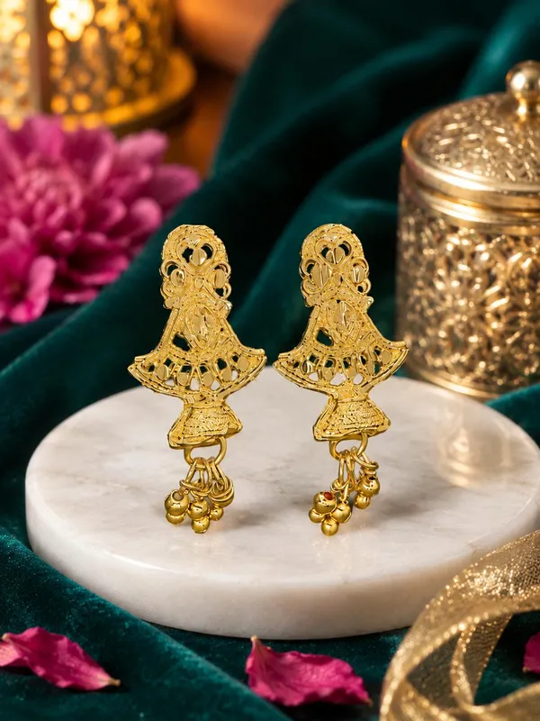 One_Gram_Gold_Plated_Traditional__Drop_Earrings