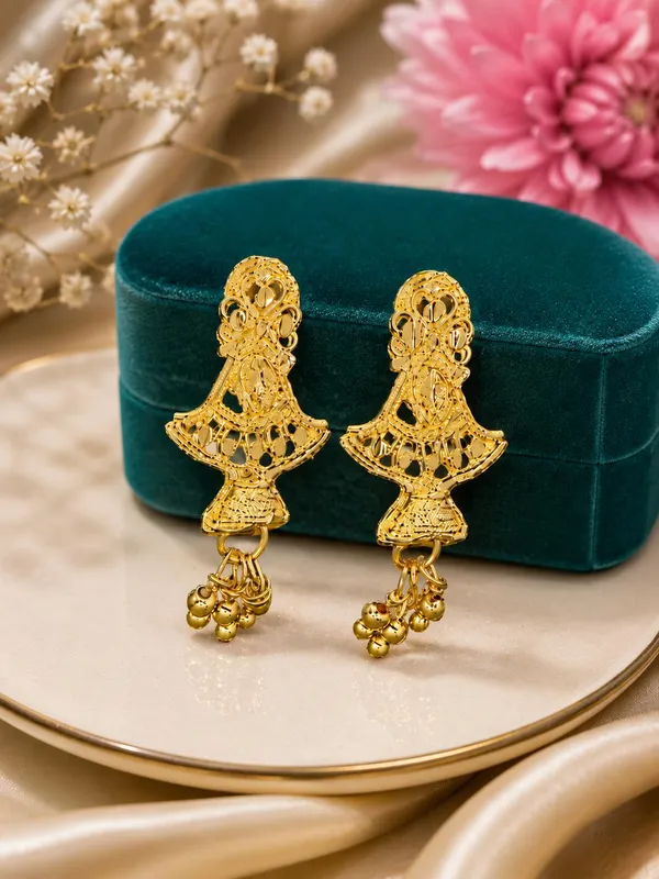 One_Gram_Gold_Plated_Traditional__Drop_Earrings
