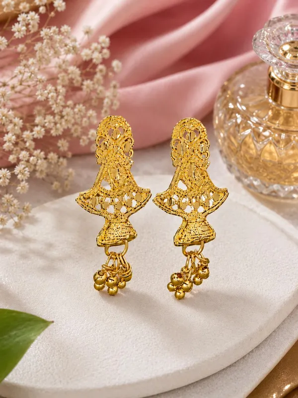 One_Gram_Gold_Plated_Traditional__Drop_Earrings