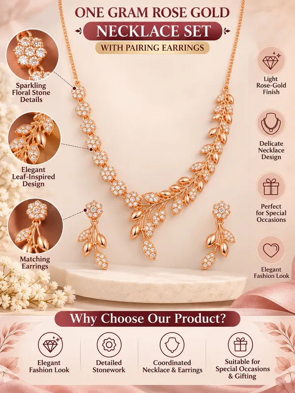 One_Gram_Rose_Gold_Necklace_Set_with_Pairing_Earrings