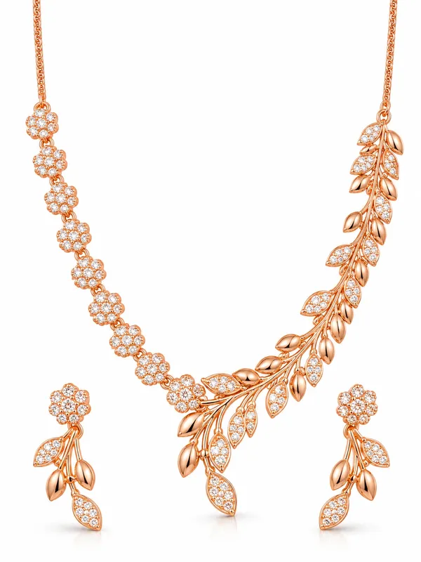 One_Gram_Rose_Gold_Necklace_Set_with_Pairing_Earrings