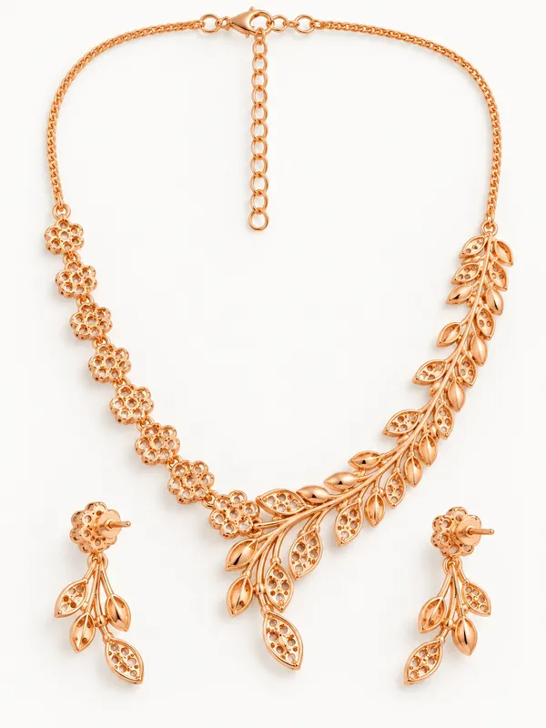 One_Gram_Rose_Gold_Necklace_Set_with_Pairing_Earrings