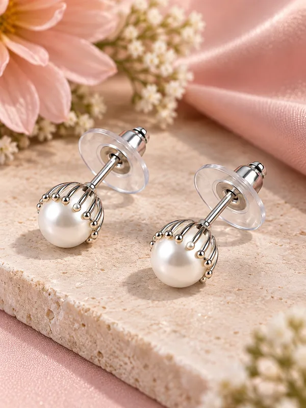 Pearl_Stud_Earrings_with_Silver-Tone_Detailing