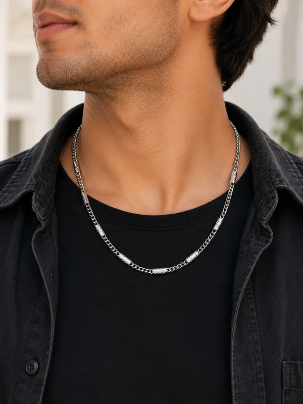 Pipe_Bead_Chrome_Chain_20_Inch
