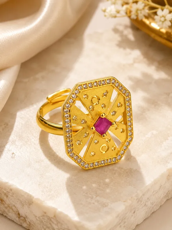 Premium_1GM_Gold_Plated_Ruby_AD_Adjustable_Ring