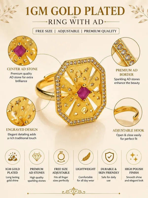 Premium_1GM_Gold_Plated_Ruby_AD_Adjustable_Ring