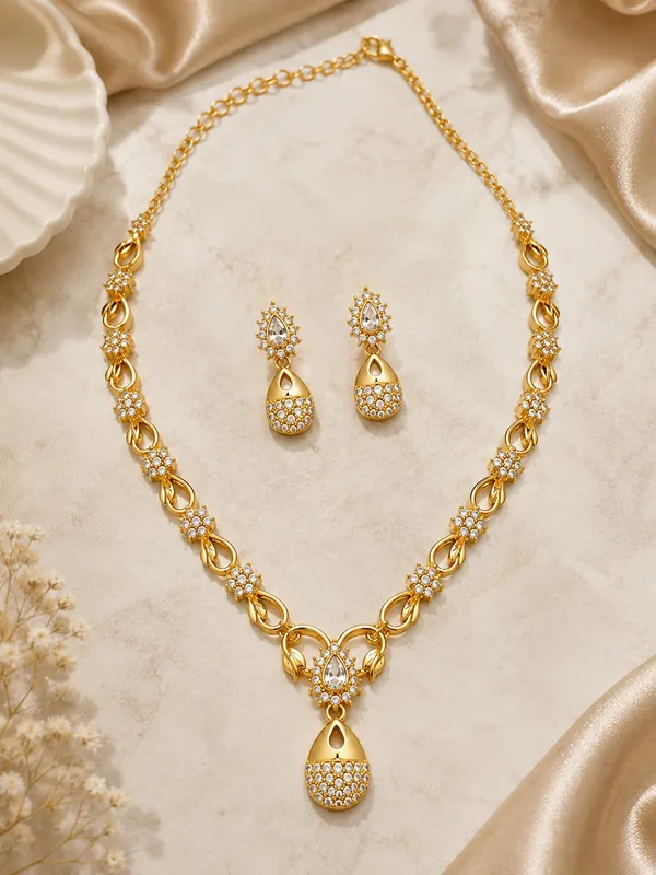 Premium_1_GM_Gold_Plated_AD_Stone_Adjustable_Necklace_Set_with_Matching_Earrings