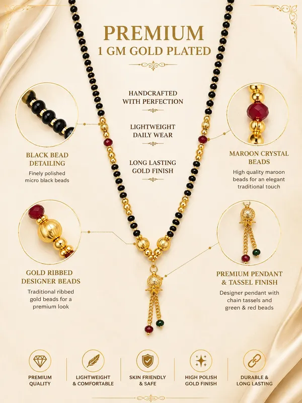 Premium_1_GM_Gold_Plated_Black_Bead_Mangalsutra_with_Maroon_Crystal_Beads_&_Designer_Tassel_Pendant