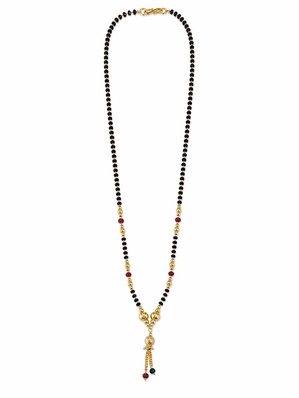 Premium_1_GM_Gold_Plated_Black_Bead_Mangalsutra_with_Maroon_Crystal_Beads_&_Designer_Tassel_Pendant