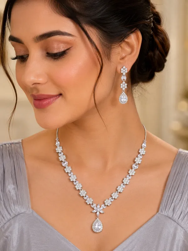 Premium_American_Diamond_Floral_Necklace_Set_with_Matching_Earrings