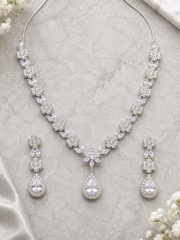 Premium_American_Diamond_Floral_Necklace_Set_with_Matching_Earrings