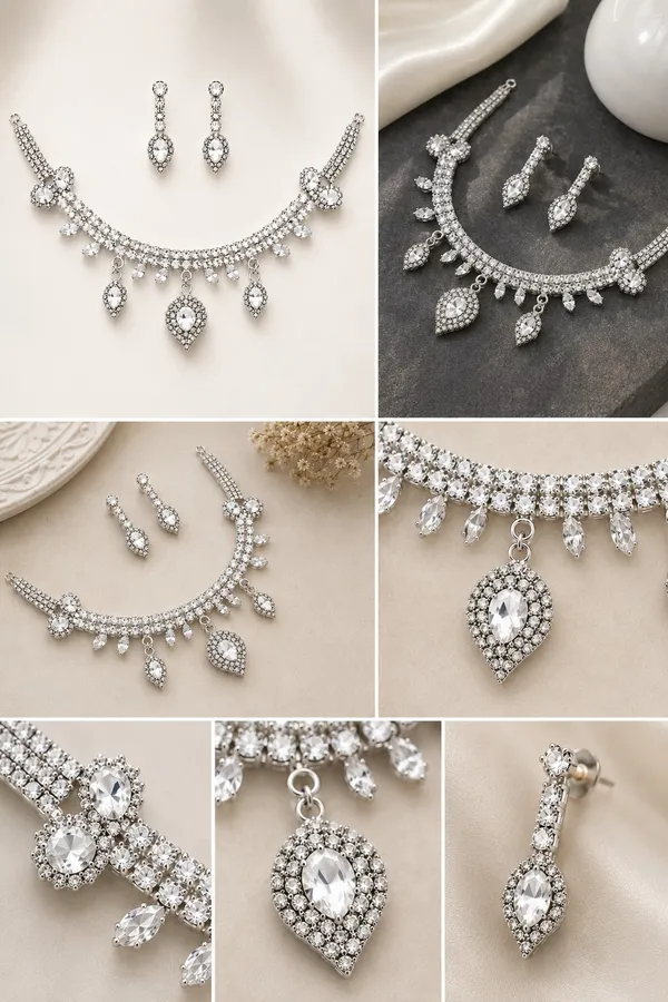Premium_Crystal_Necklace_Set_with_Matching_Drop_Earrings_–_Silver_Tone