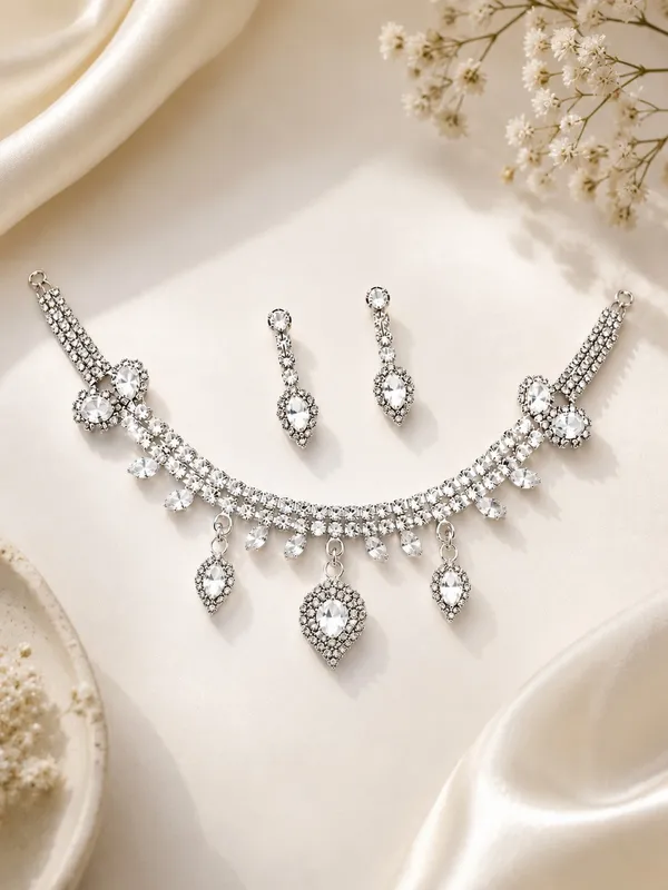 Premium_Crystal_Necklace_Set_with_Matching_Drop_Earrings_–_Silver_Tone