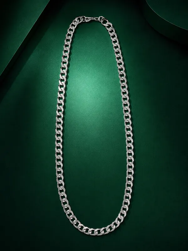 Premium_Silver_Finish_Interlocking_Curb_Chain_for_Men_–_20_Inch_Stylish_Link_Necklace