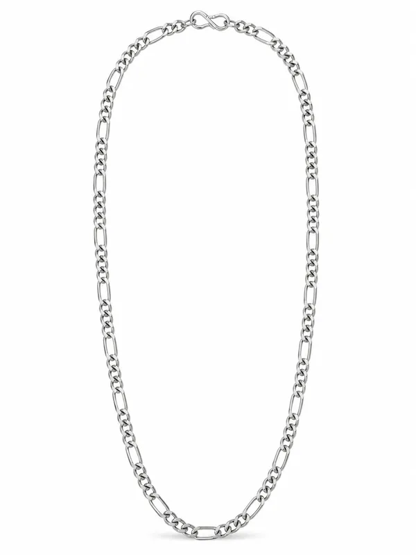 Premium_Silver_Tone_Interlinked_Link_Chain_for_Men_&_Women_–_20_Inch_Chain_with_S_Hook_Closure