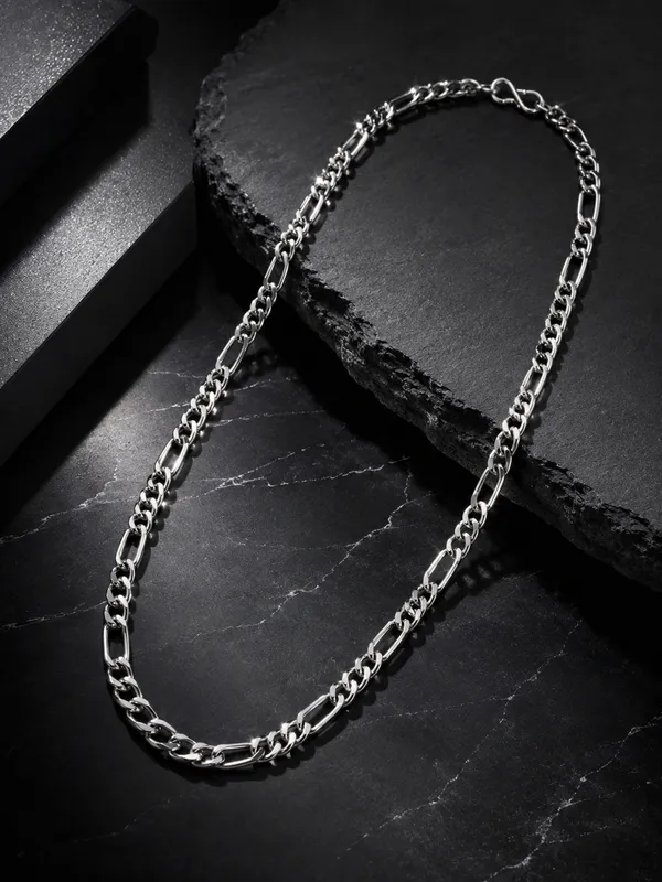 Premium_Silver_Tone_Interlinked_Link_Chain_for_Men_&_Women_–_20_Inch_Chain_with_S_Hook_Closure