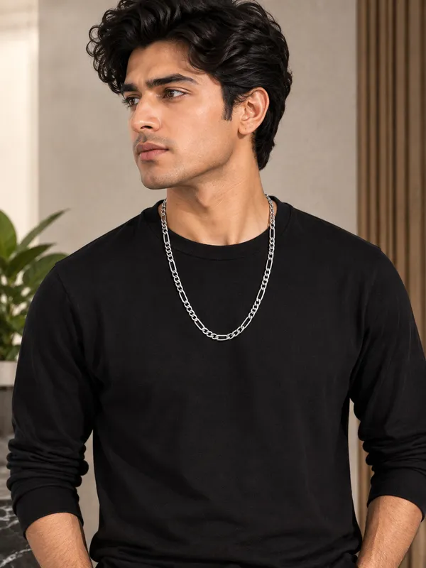 Premium_Silver_Tone_Interlinked_Link_Chain_for_Men_&_Women_–_20_Inch_Chain_with_S_Hook_Closure
