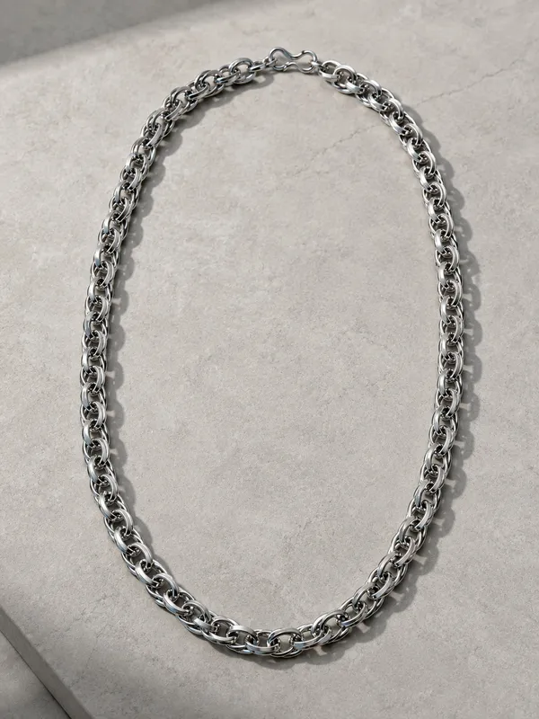 Premium_Silver_Tone_Interlocking_Link_Chain_for_Men_–_20_Inch_Polished_Statement_Necklace