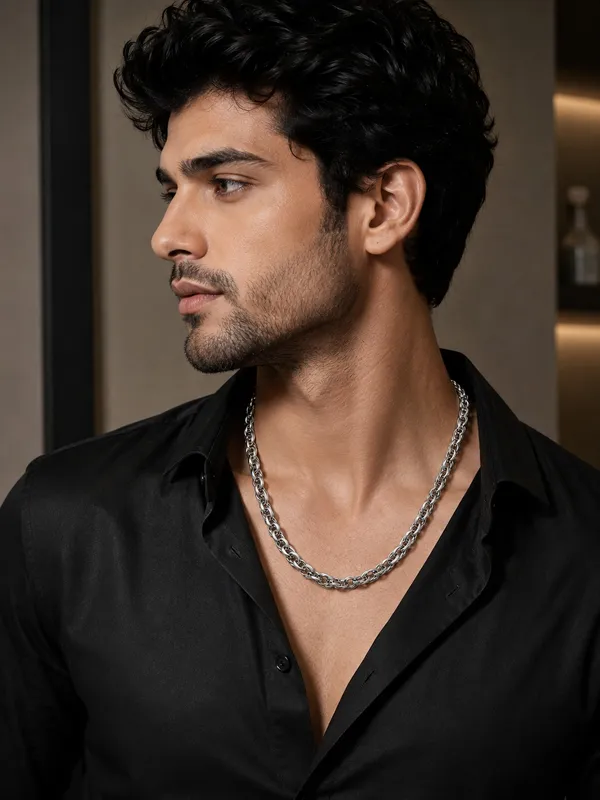 Premium_Silver_Tone_Interlocking_Link_Chain_for_Men_–_20_Inch_Polished_Statement_Necklace