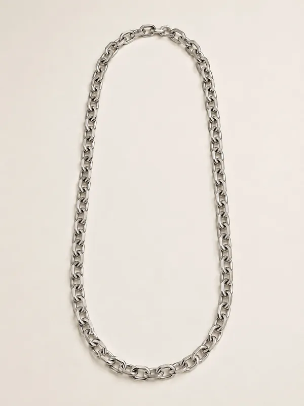 Premium_Silver_Tone_Interlocking_Link_Chain_for_Men_&_Women_–_20_Inch_Classic_Chain_Necklace