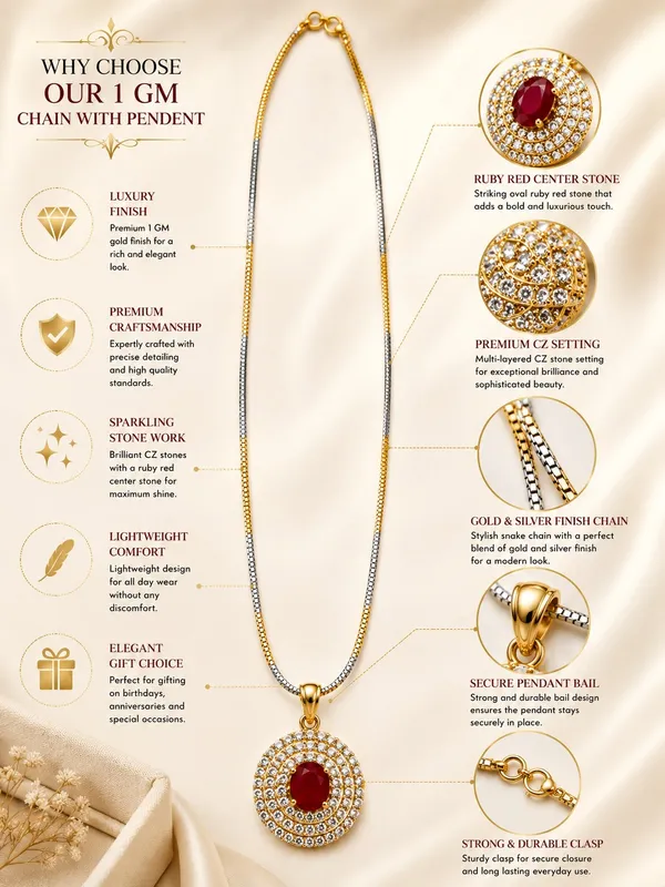 Red_AD_Stone_Gold_Plated_Pendant_CHAIN_SET