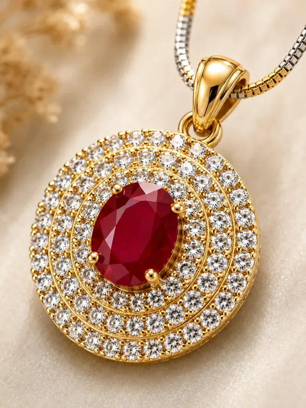 Red_AD_Stone_Gold_Plated_Pendant_CHAIN_SET