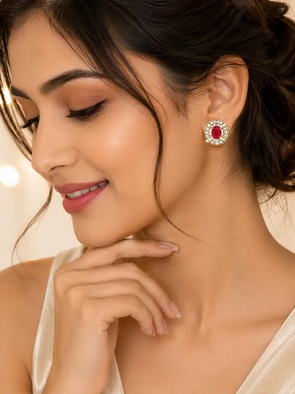 Red_Oval_AD_Stone_Stud_Earrings