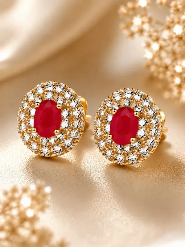 Red_Oval_AD_Stone_Stud_Earrings