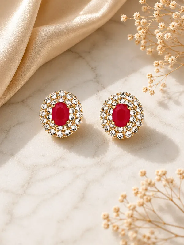 Red_Oval_AD_Stone_Stud_Earrings