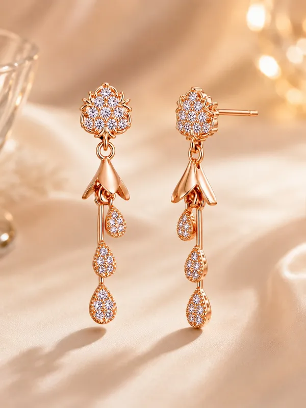 Rose_Gold_AD_Floral_Drop_Earrings