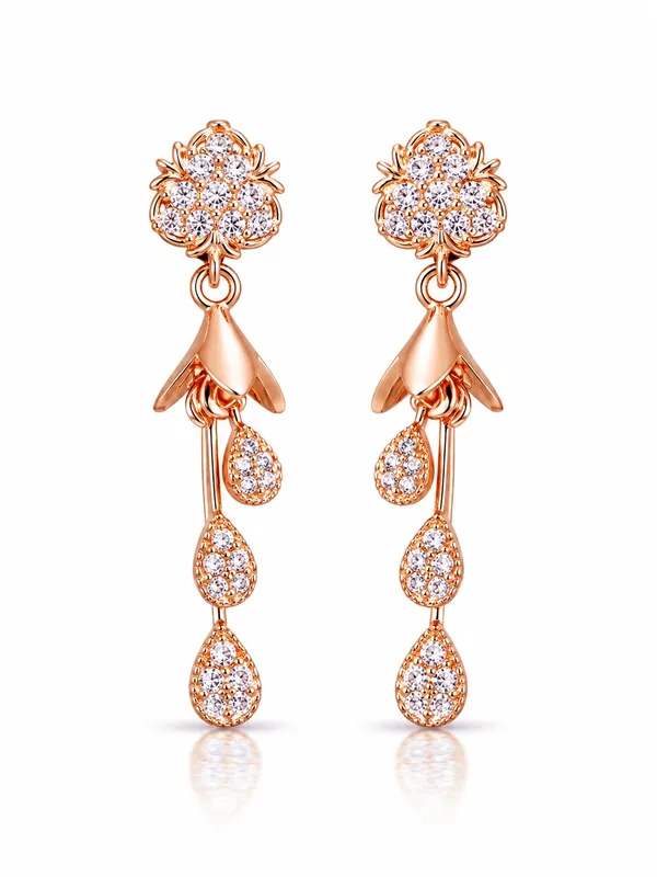 Rose_Gold_AD_Floral_Drop_Earrings