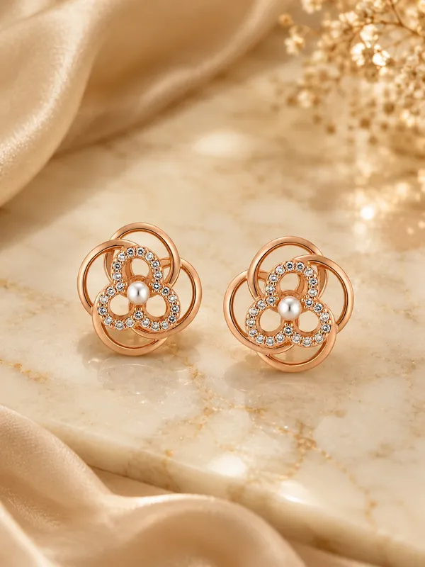 Rose_Gold_Floral_Pearl_&_AD_Stone_Stud_Earrings