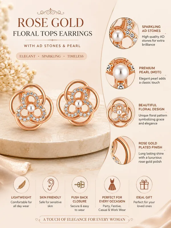 Rose_Gold_Floral_Pearl_&_AD_Stone_Stud_Earrings